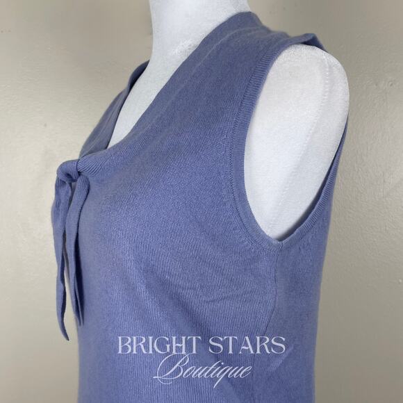 Rare Vintage Sleeveless Cashmere Sweater Vest ALT ASO Lorelai Gilmore Girls Tie - Picture 9 of 10